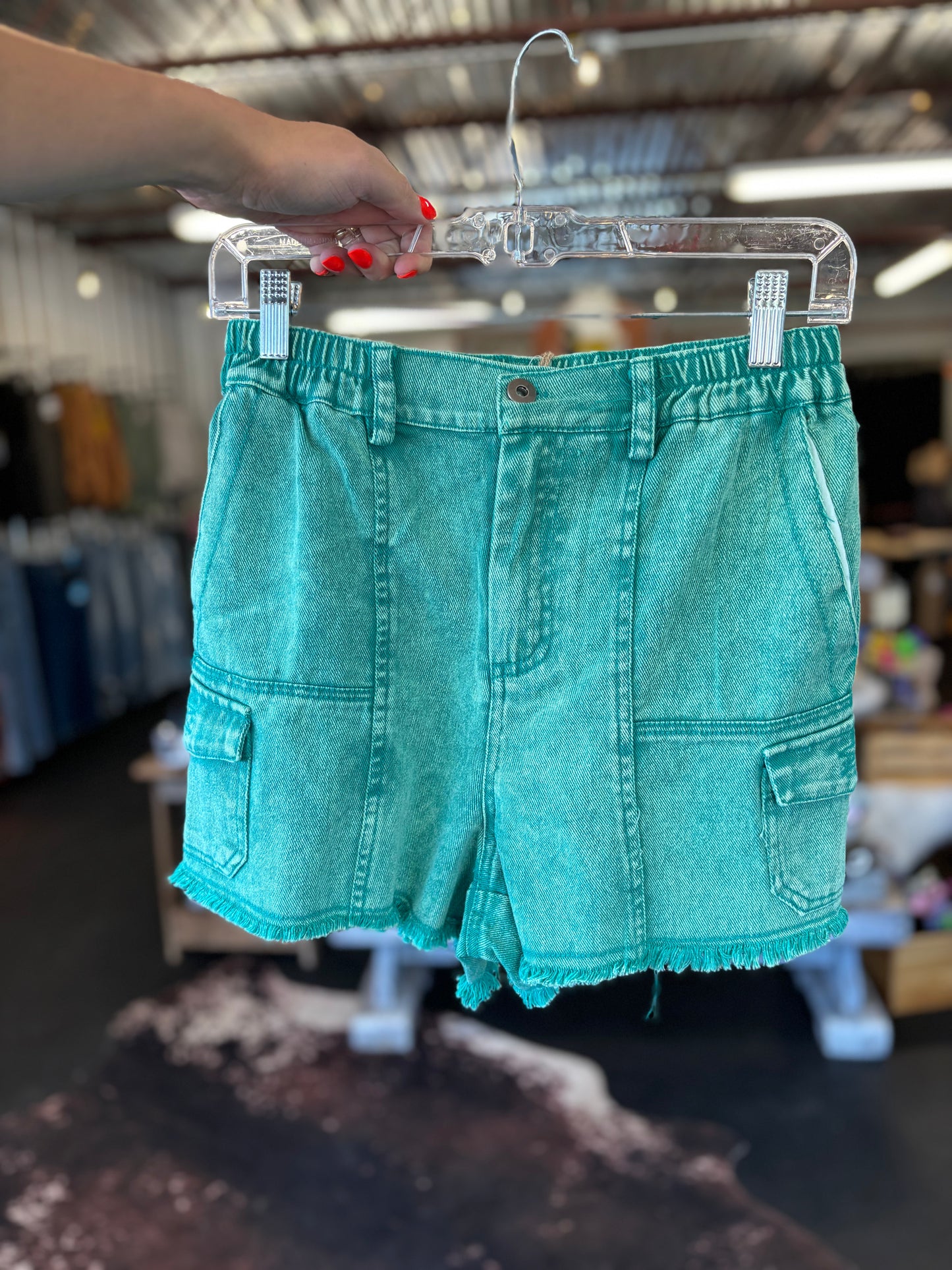 Girly Green Shorts