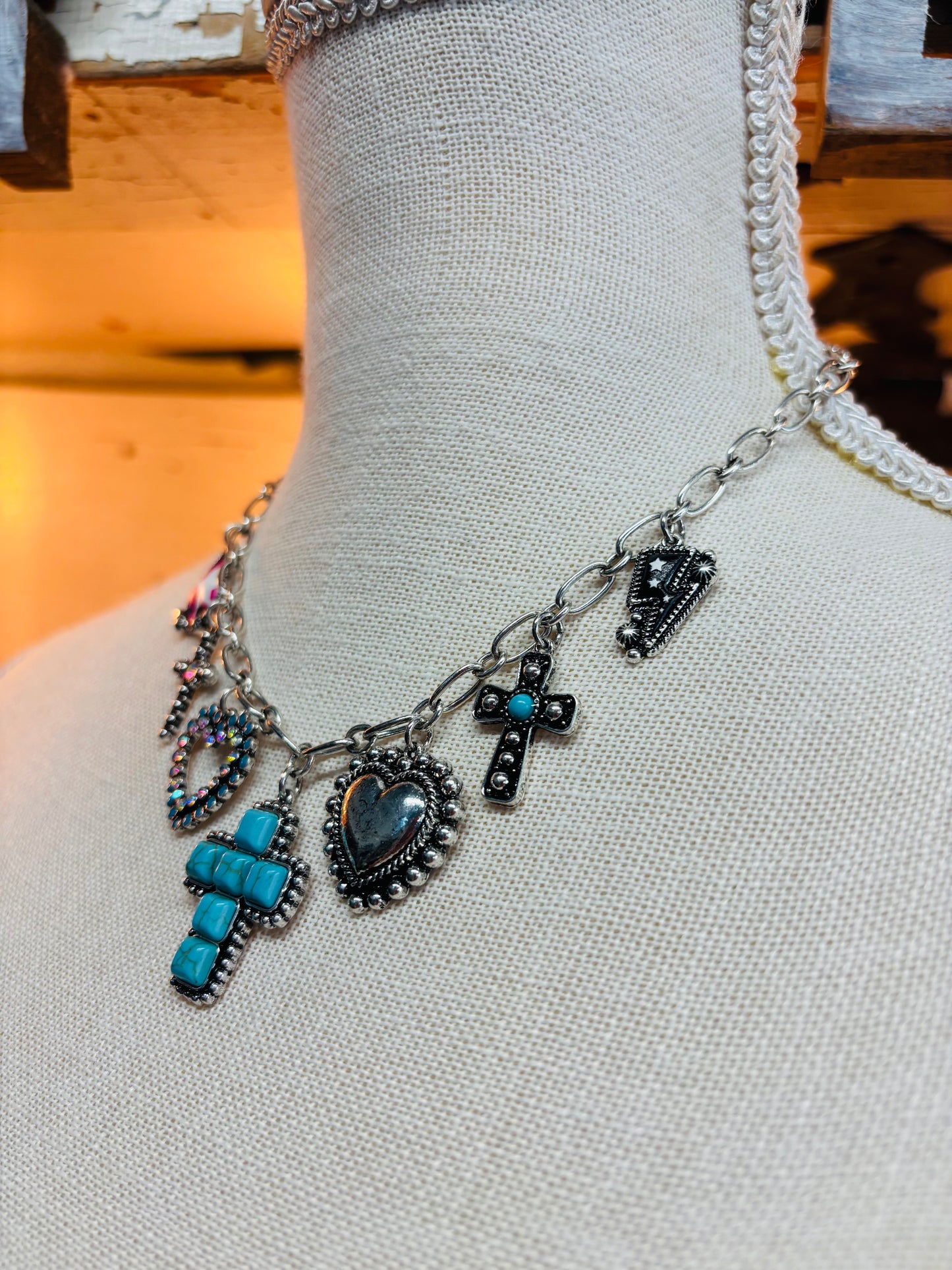 Bearing The Cross Charm Necklace