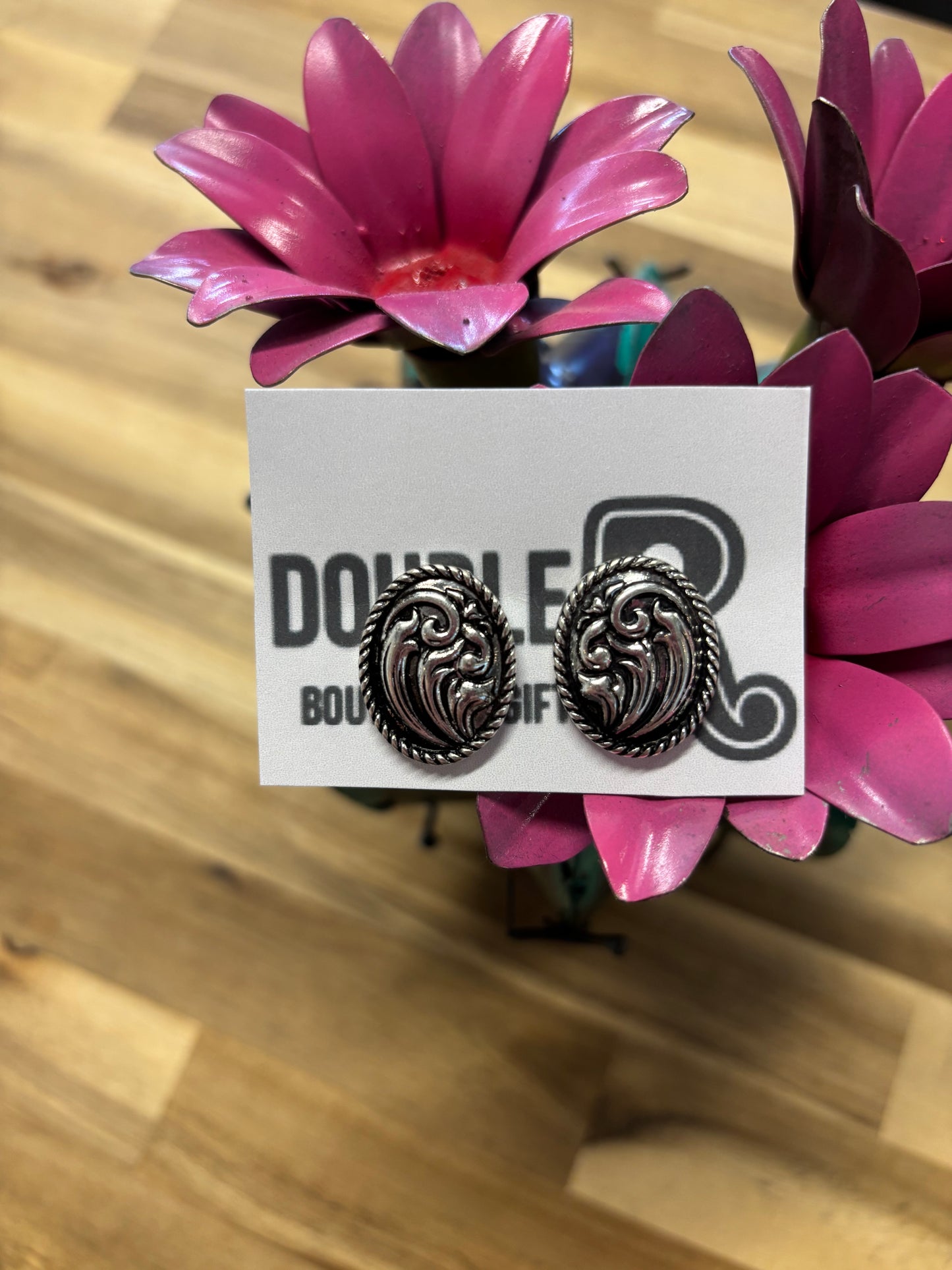 Tooled Post Earrings