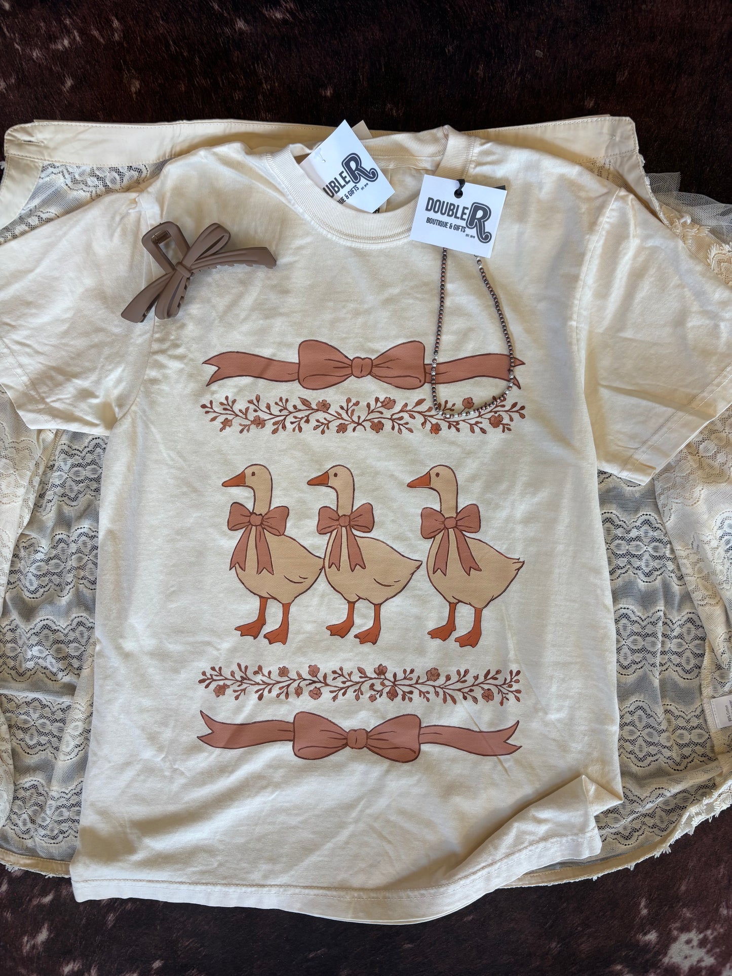 Girl Next Door Lace Button Down O/S