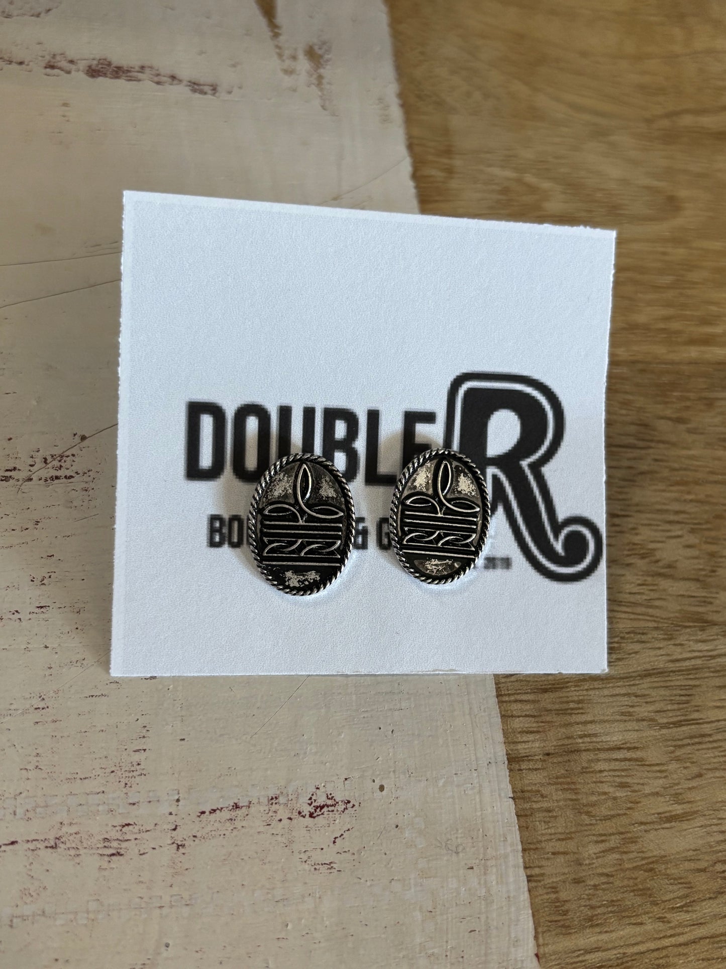 Silver Stitch Post Earrings