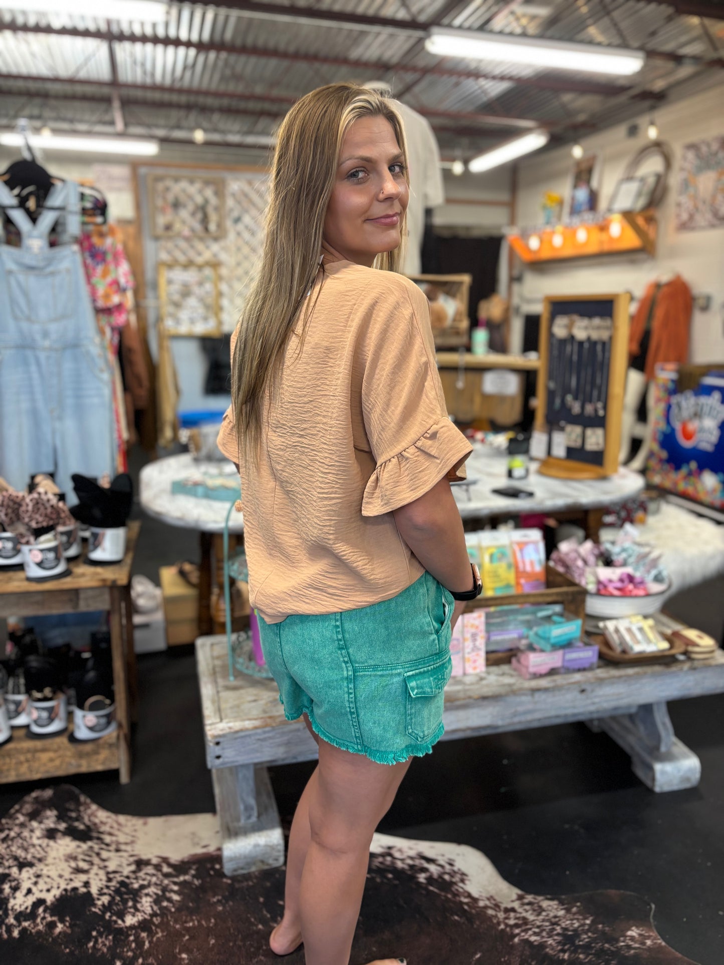 Girly Green Shorts
