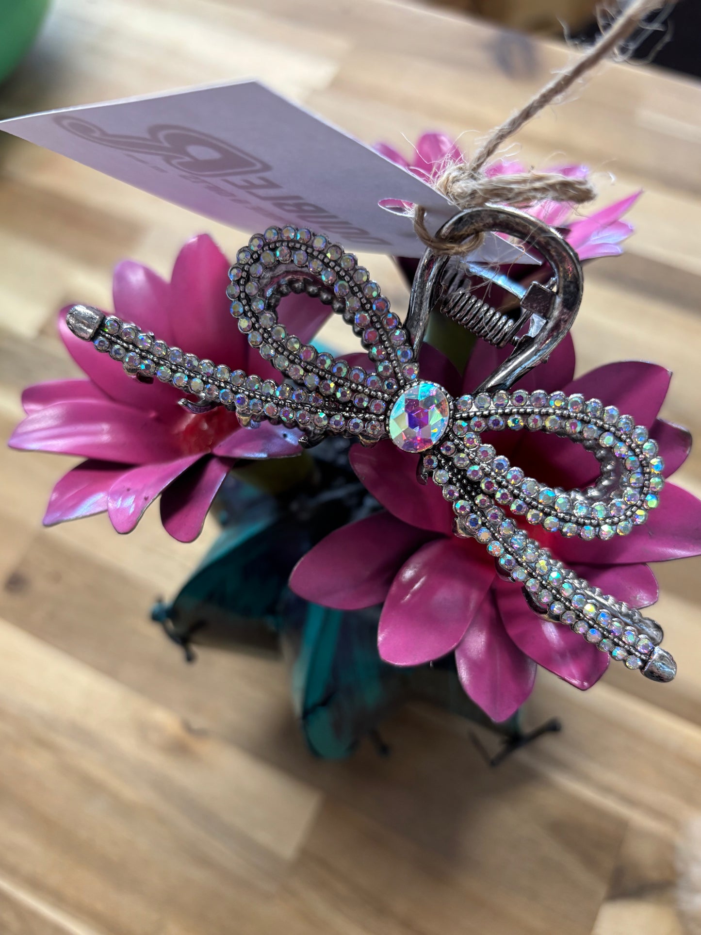 Shine Bright Bow Claw Clip