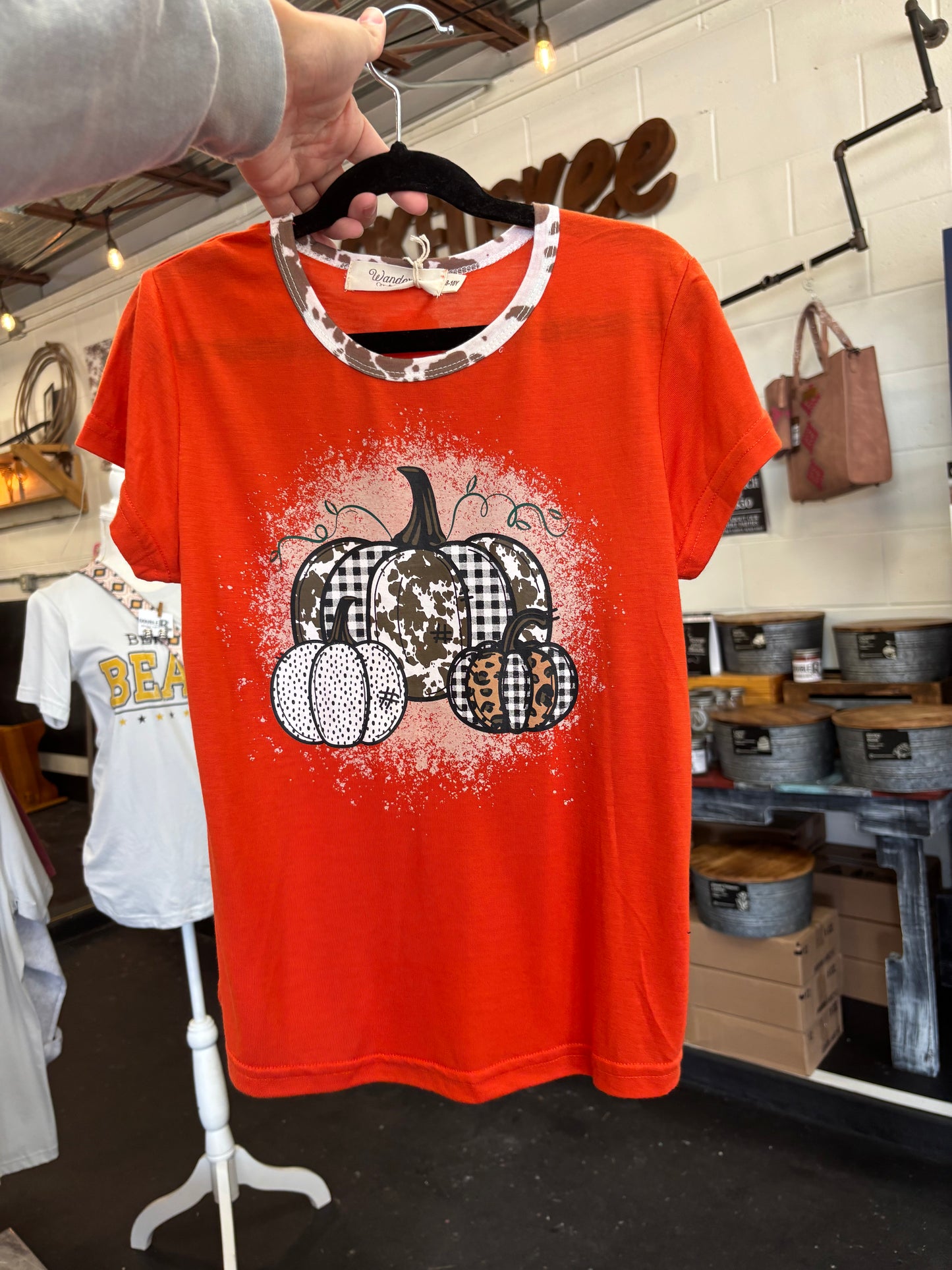 Triple Pumpkin Girls Tee