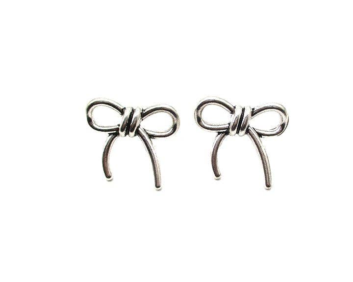 Wire Bow Post Earrings