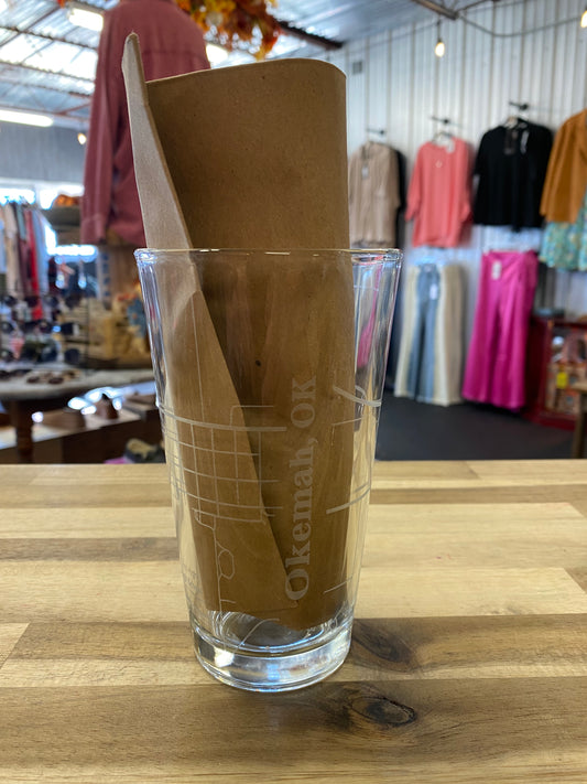 Okemah Engraved Pint Glass