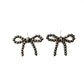 WESTERN NAVAJO PEALR RIBBON EARRINGS: Silver