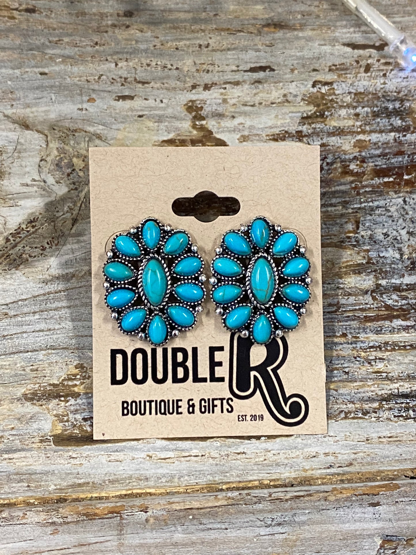 Turquoise Tens Post Earrings