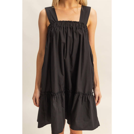 Black Poplin Dress