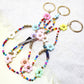 Flower Theme Beaded Keychain: Assorted Color / ONE SIZE(12)