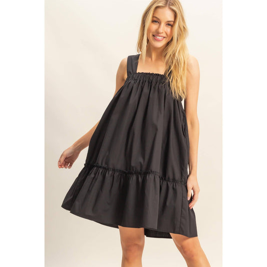 Black Poplin Dress