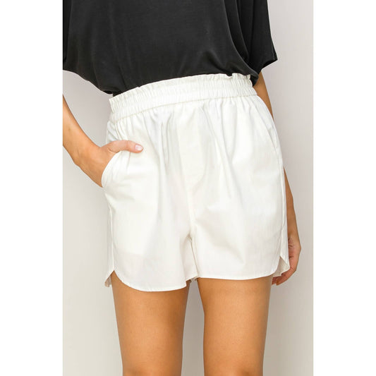 High Wasted Poplin Shorts