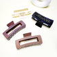 Large Size Dark Color Glossy Hair Claw Clip: Assorted Color / ONE SIZE(12)