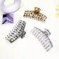 Large Size Dark Translucent Hair Claw Clip: Assorted Color / ONE SIZE(12)