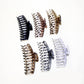 Large Size Dark Translucent Hair Claw Clip: Assorted Color / ONE SIZE(12)