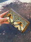 Aztec Print and Tooled Wallet