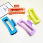 Large Size Bright Color Glossy Hair Claw Clip: Assorted Color / ONE SIZE(12)