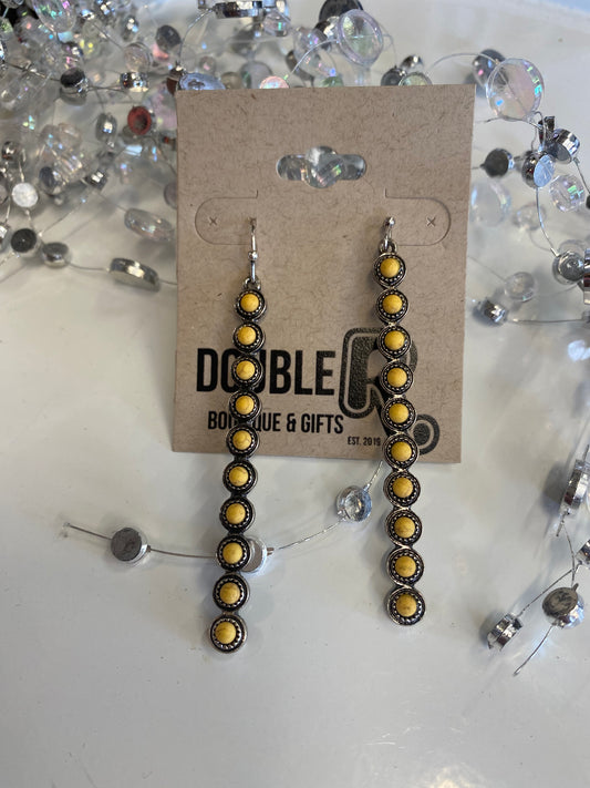 Yellow Stone Drop Earrings