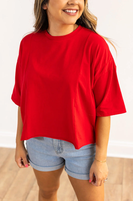 Boxy Mom Crop Tee