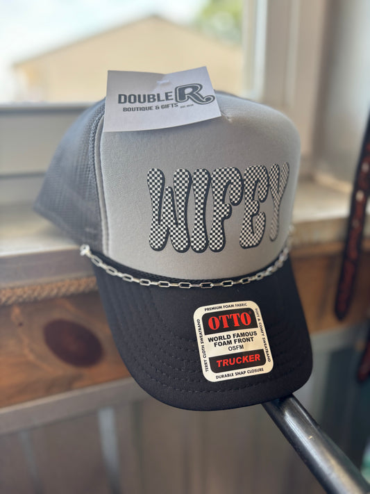 Wifey Trucker Hat With Chain