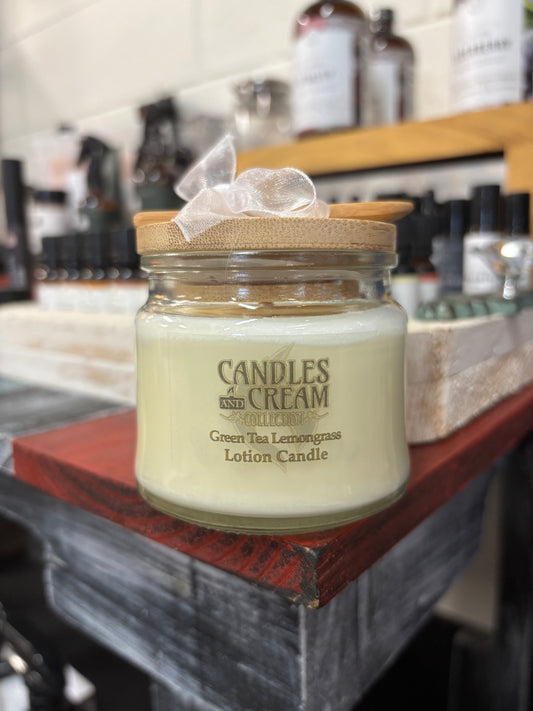 Green Tea Lemongrass Lotion Candle