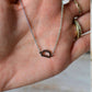 Tiny Stainless Initial Letter Necklace - Silver: P