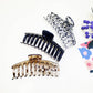 Large Size Dark Translucent Hair Claw Clip: Assorted Color / ONE SIZE(12)
