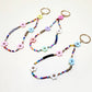 Flower Theme Beaded Keychain: Assorted Color / ONE SIZE(12)