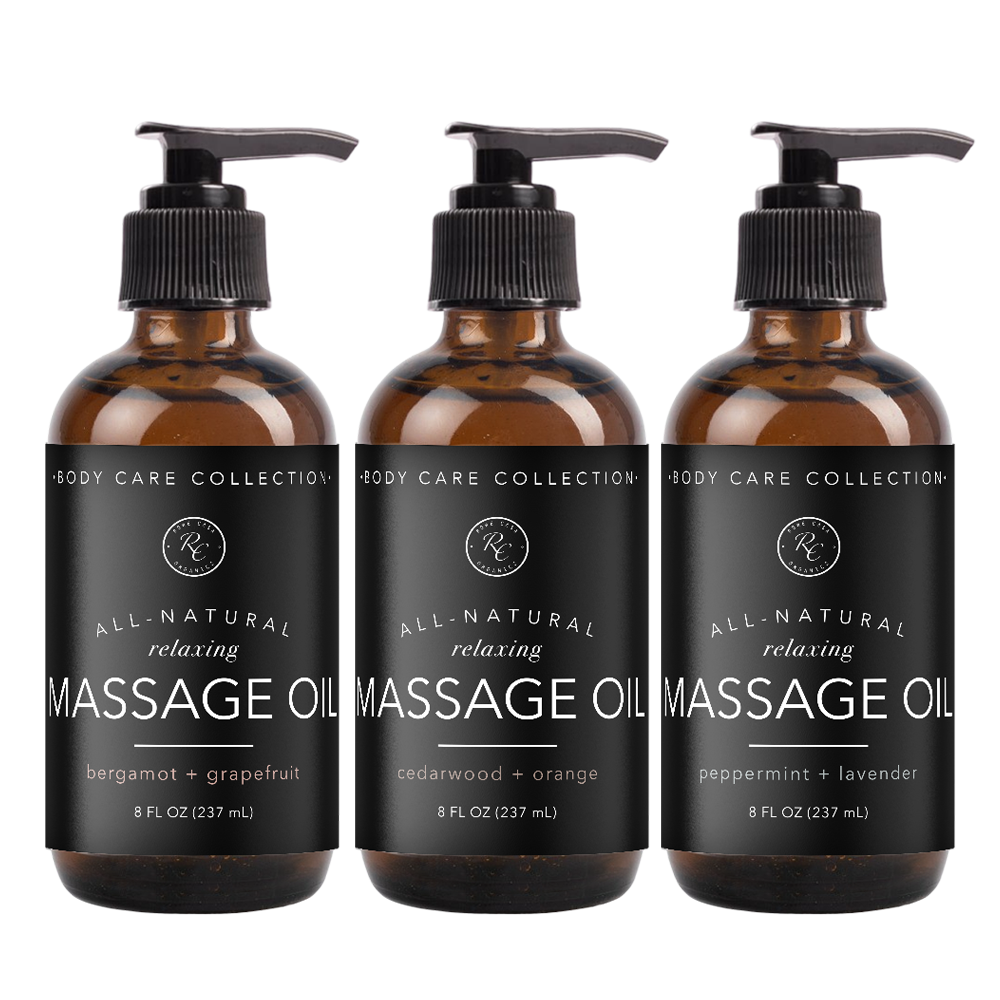 Massage Oil Bundle 8 OZ (3 Piece)
