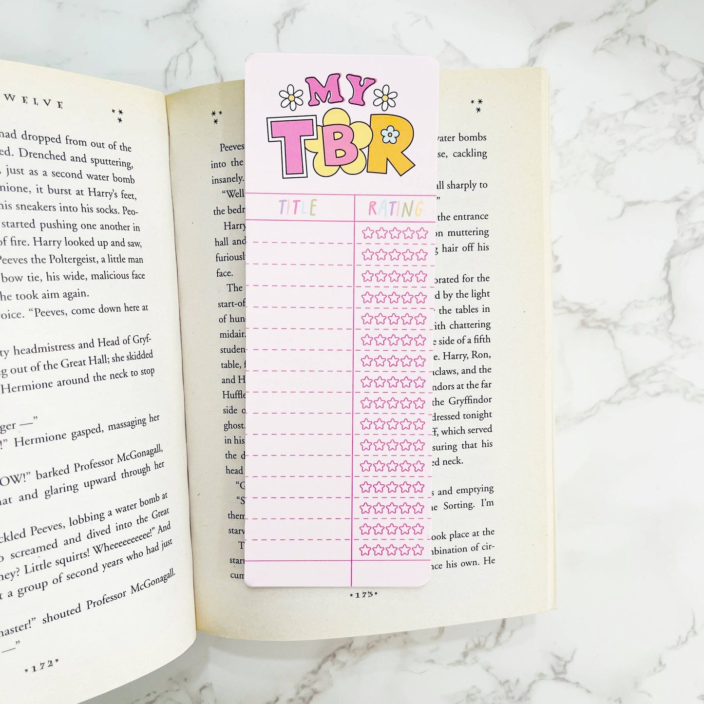 Matte Bookmark, My TBR Writable with Ratings