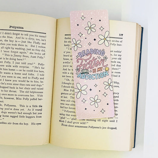 “Fiction Is My Addiction” Bookmark