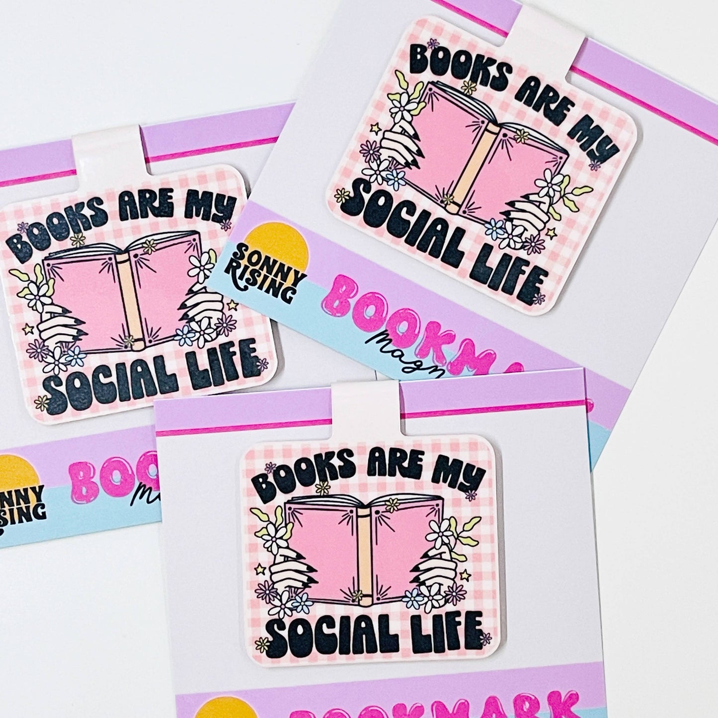 “Books Are My Social Life” Magnetic Bookmark
