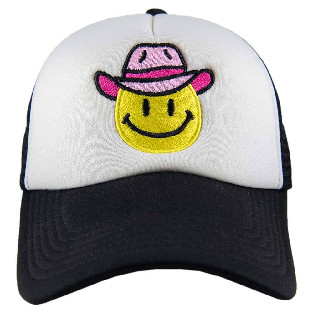 Happy Face Cowboy Foam Trucker Hat